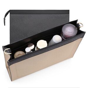 4713 Purse Insert Organizer Bag Compatible with Toiletry Pouch 26 with Gold